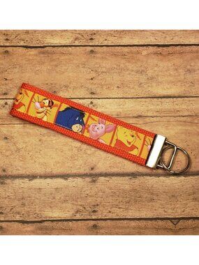 Winnie the Pooh Wristlet Keyfob / Keychain